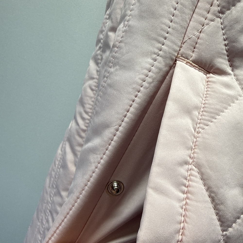 Talbots Women's Quilted Puffer Vest Size Large Pink Lightweight Full Zip Coastal - Picture 4 of 9